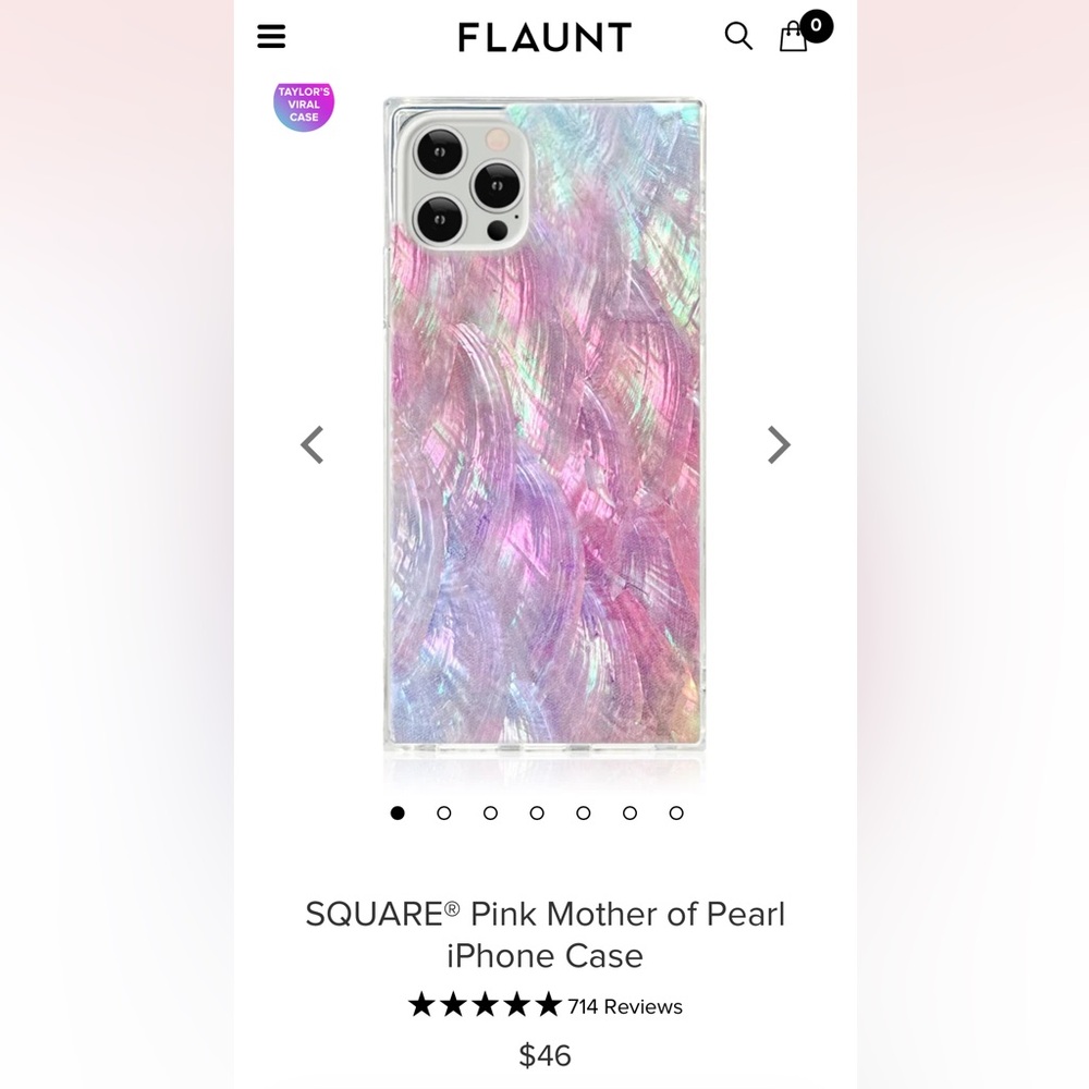 SQUARE® Pink Mother of Pearl iPhone Case